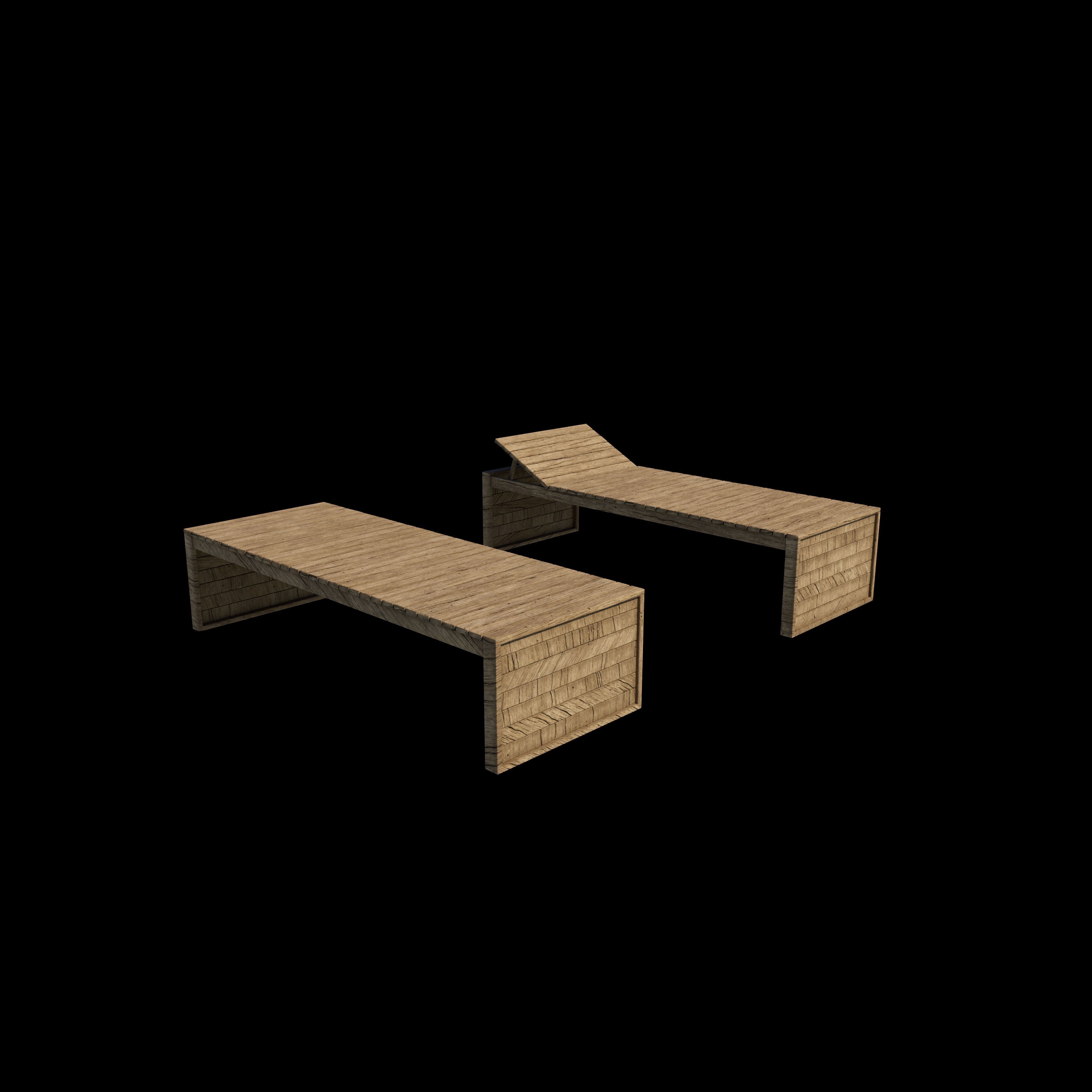 Sunbed 3D model_4