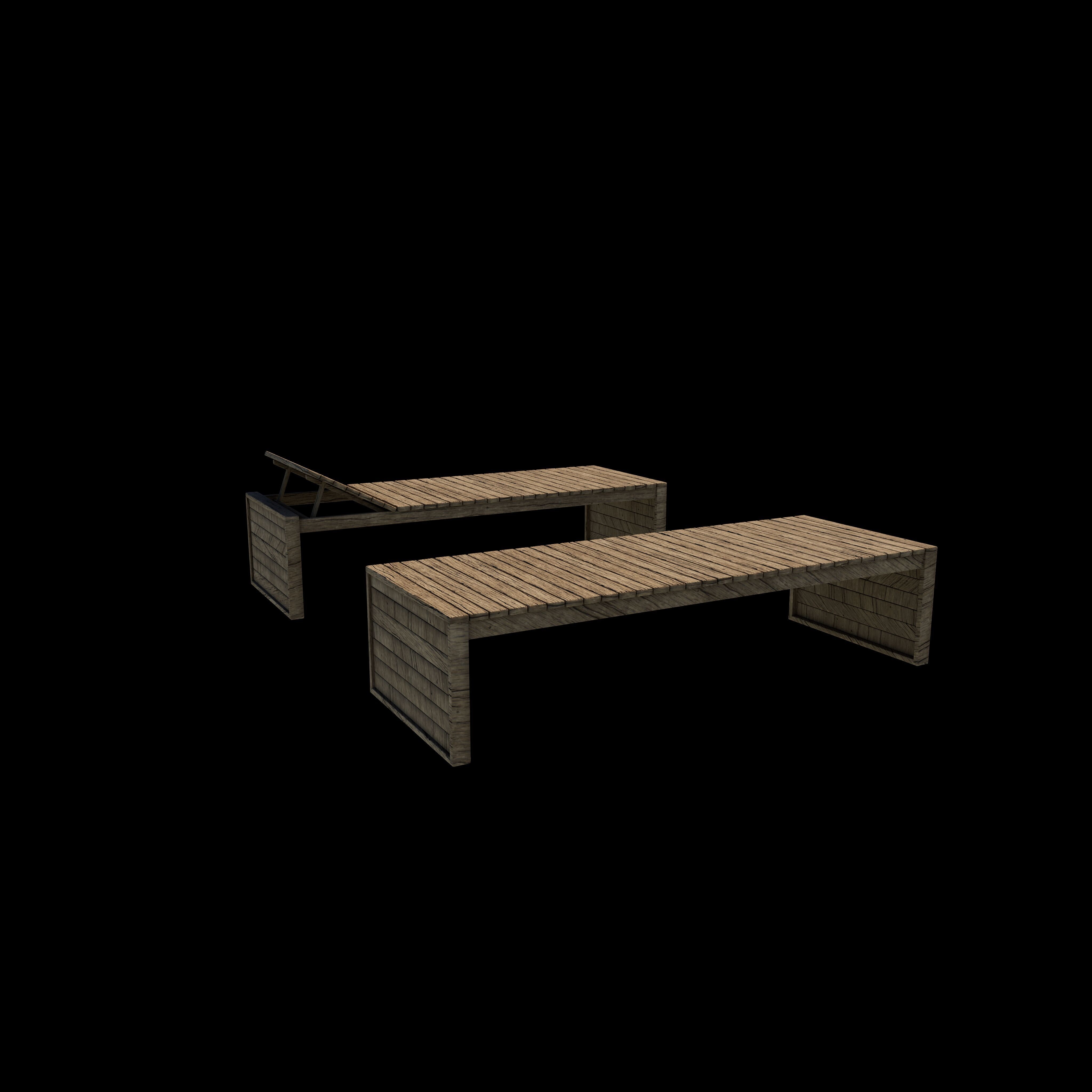 Sunbed 3D model_3