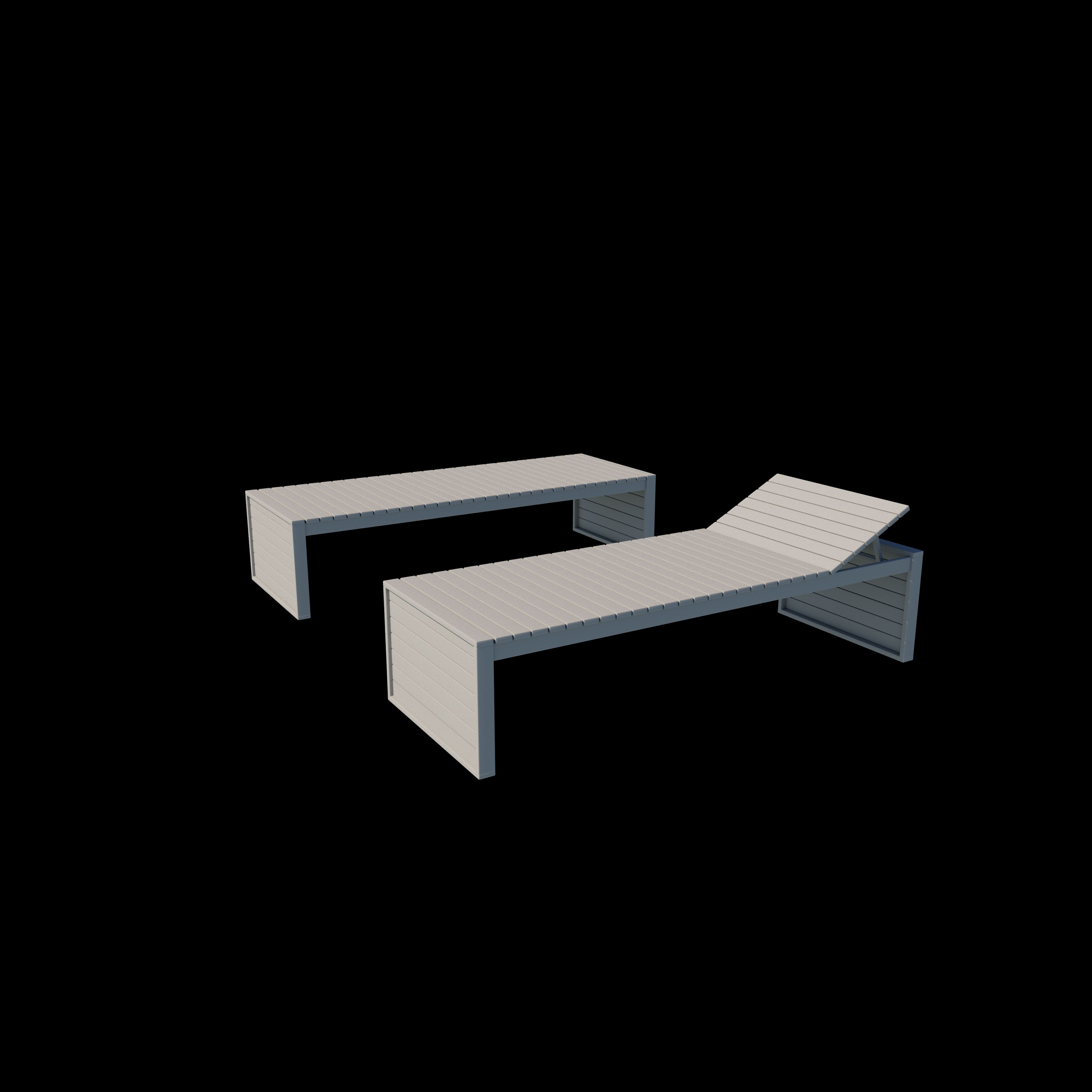 Sunbed 3D model_5