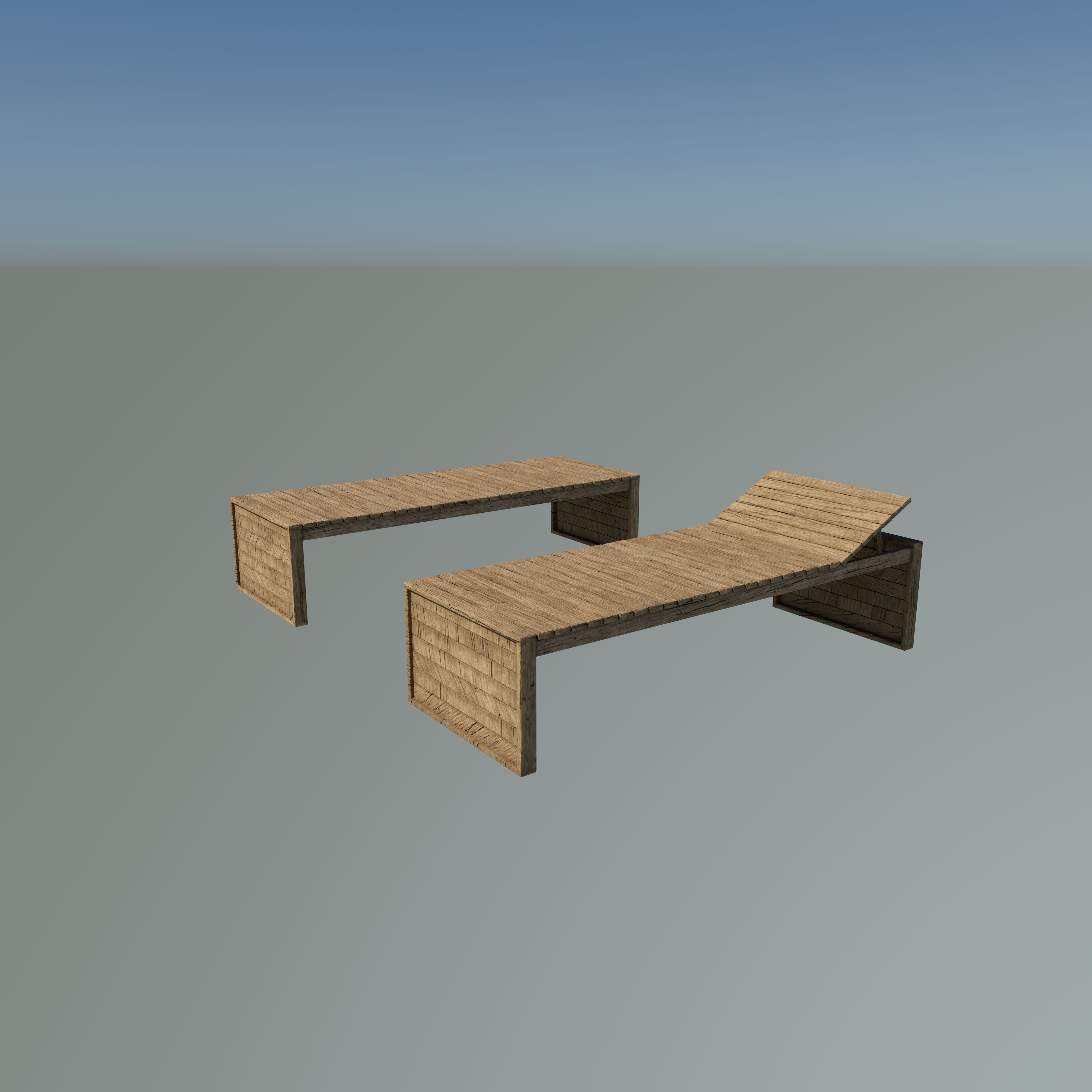 Sunbed 3D model_11