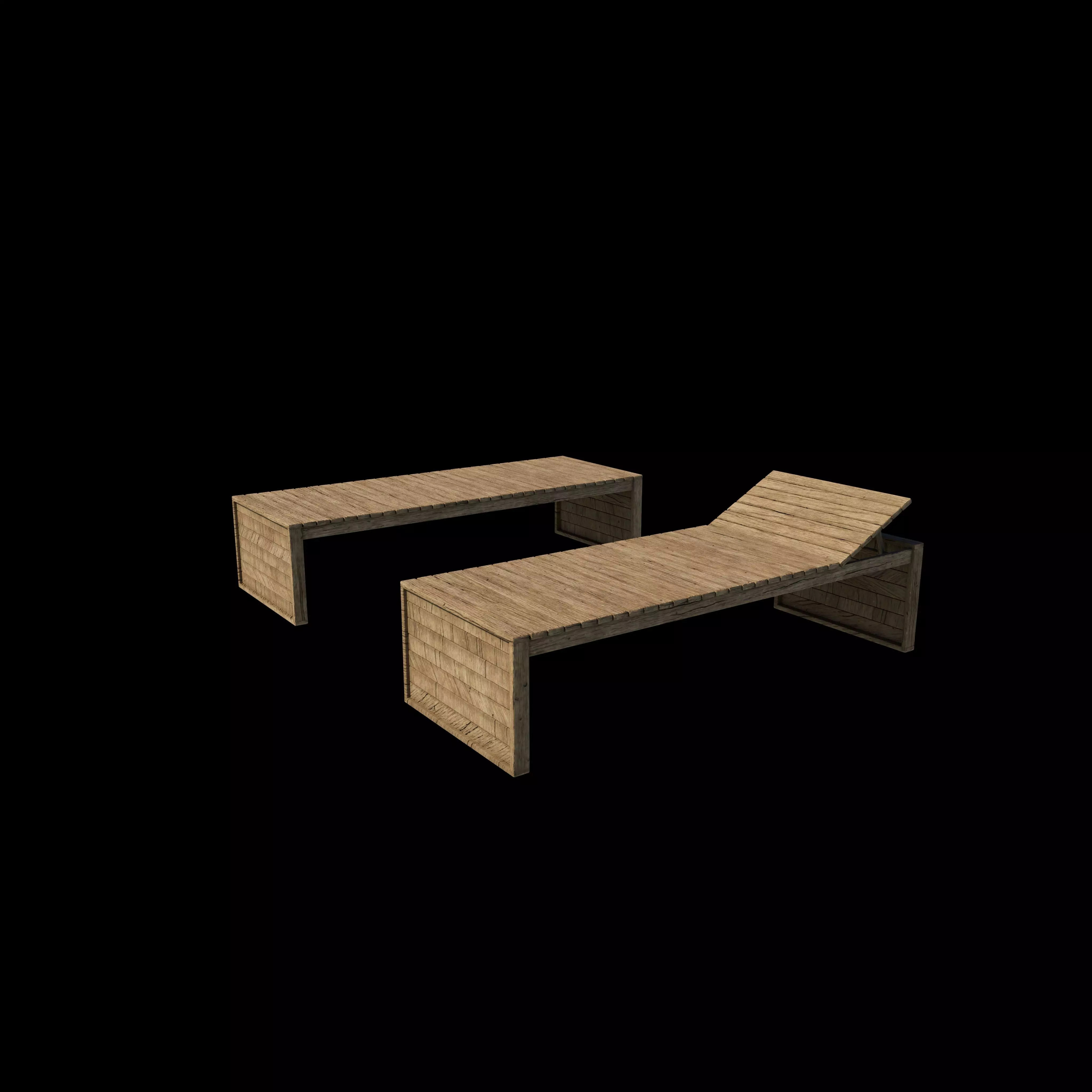 Sunbed 3D model_0