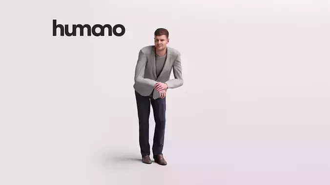 Humano Man leaning on the railing -2501-056-2573 3D model