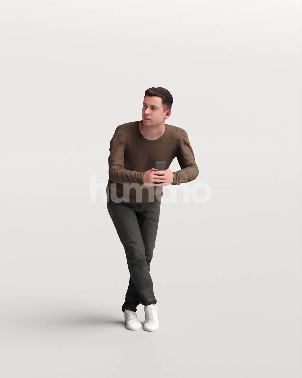Humano Man leaning on the railing -2501-053-2188 3D model_13