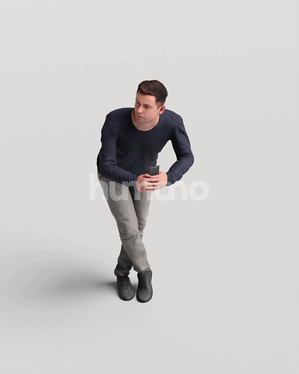 Humano Man leaning on the railing -2501-053-2188 3D model_12