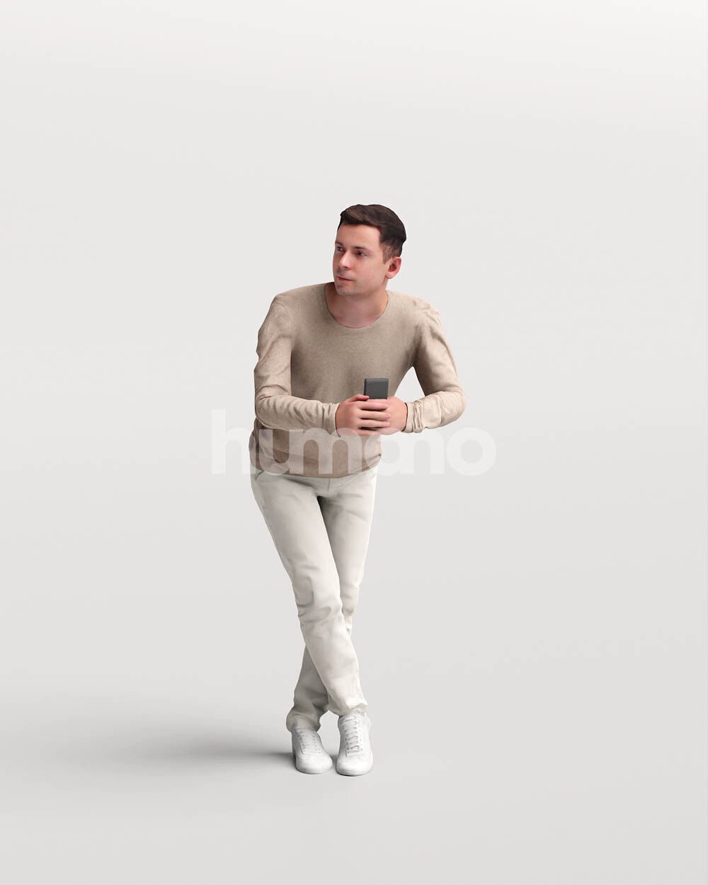 Humano Man leaning on the railing -2501-053-2188 3D model_15