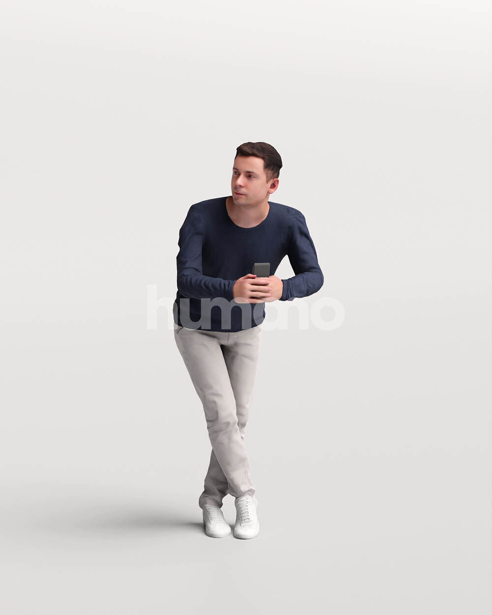 Humano Man leaning on the railing -2501-053-2188 3D model_14