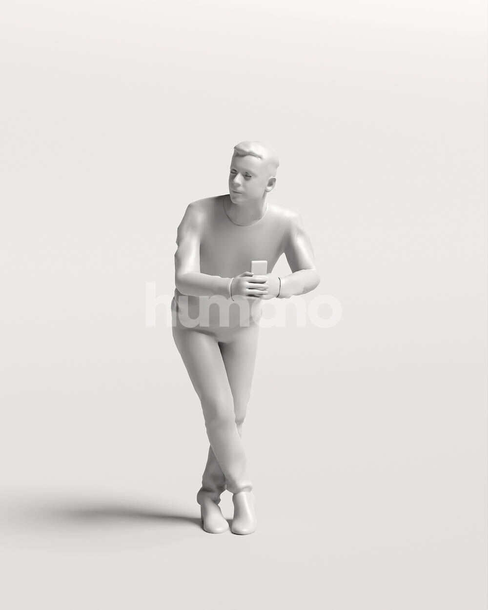 Humano Man leaning on the railing -2501-053-2188 3D model_3