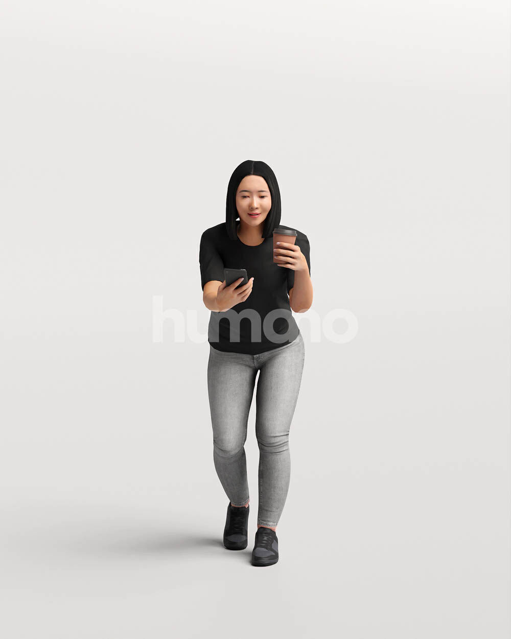 Humano Woman leaning on the railing -2501-048-3659 3D model_8