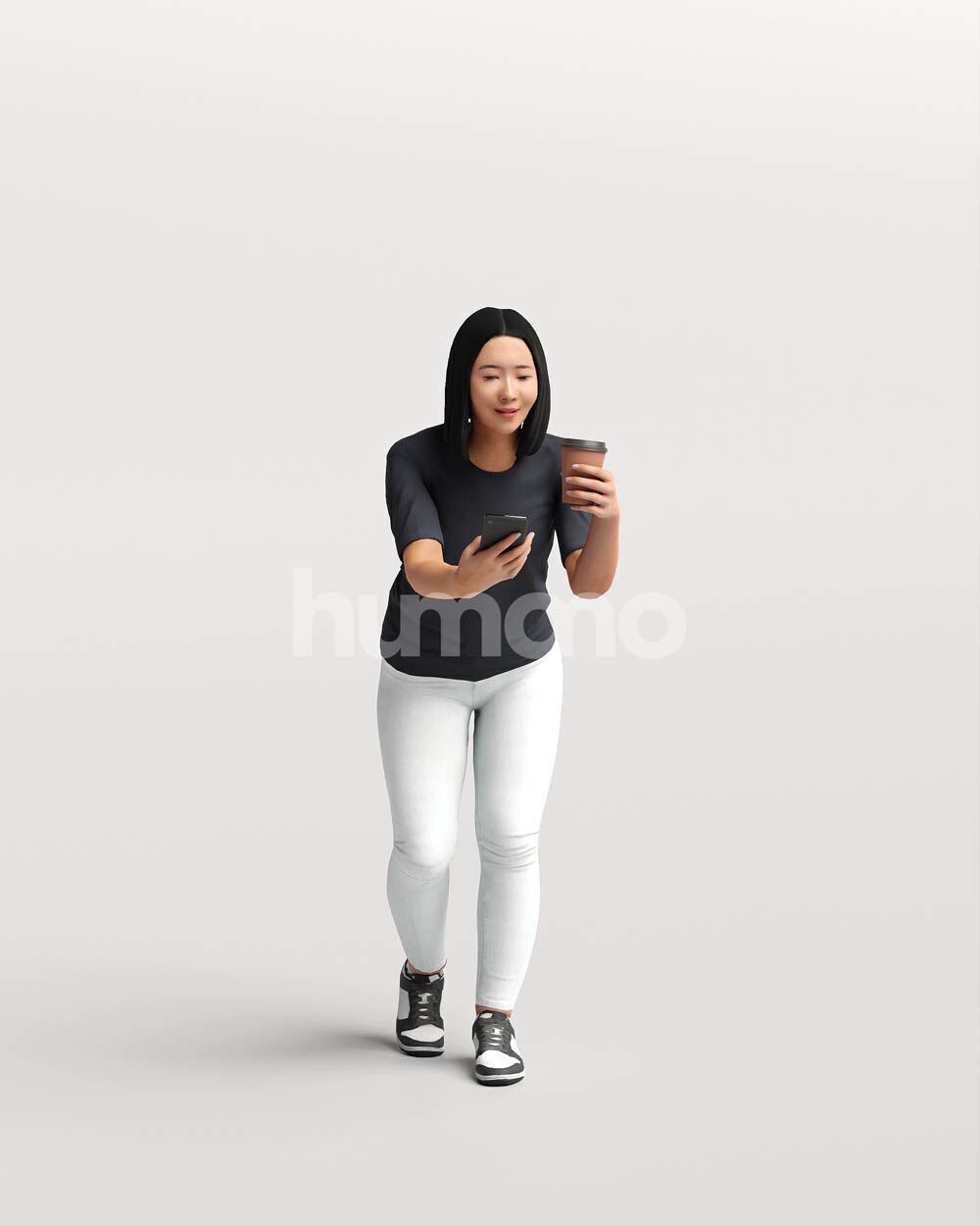 Humano Woman leaning on the railing -2501-048-3659 3D model_14