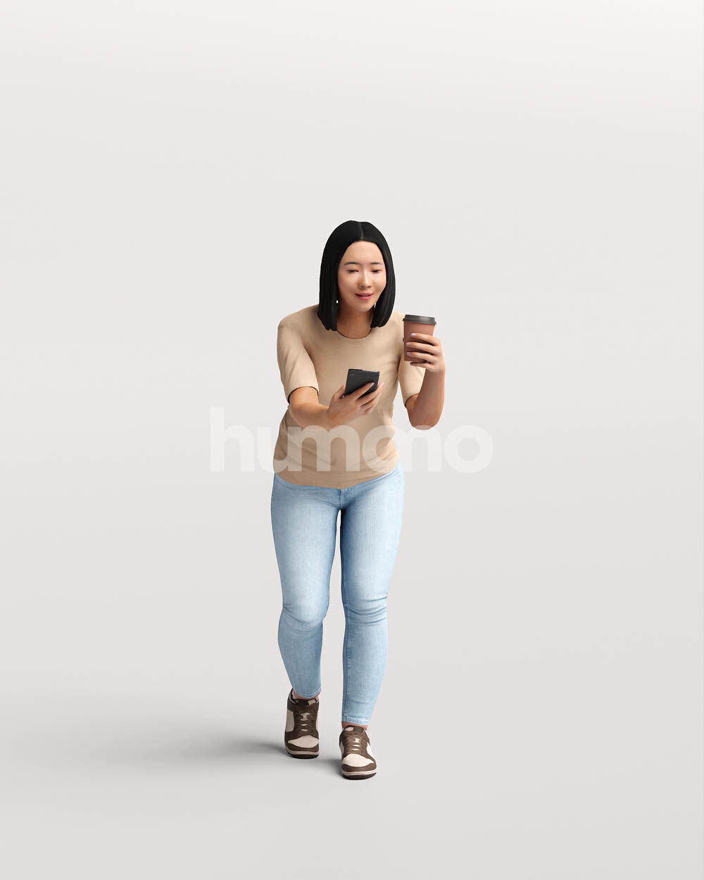 Humano Woman leaning on the railing -2501-048-3659 3D model_13