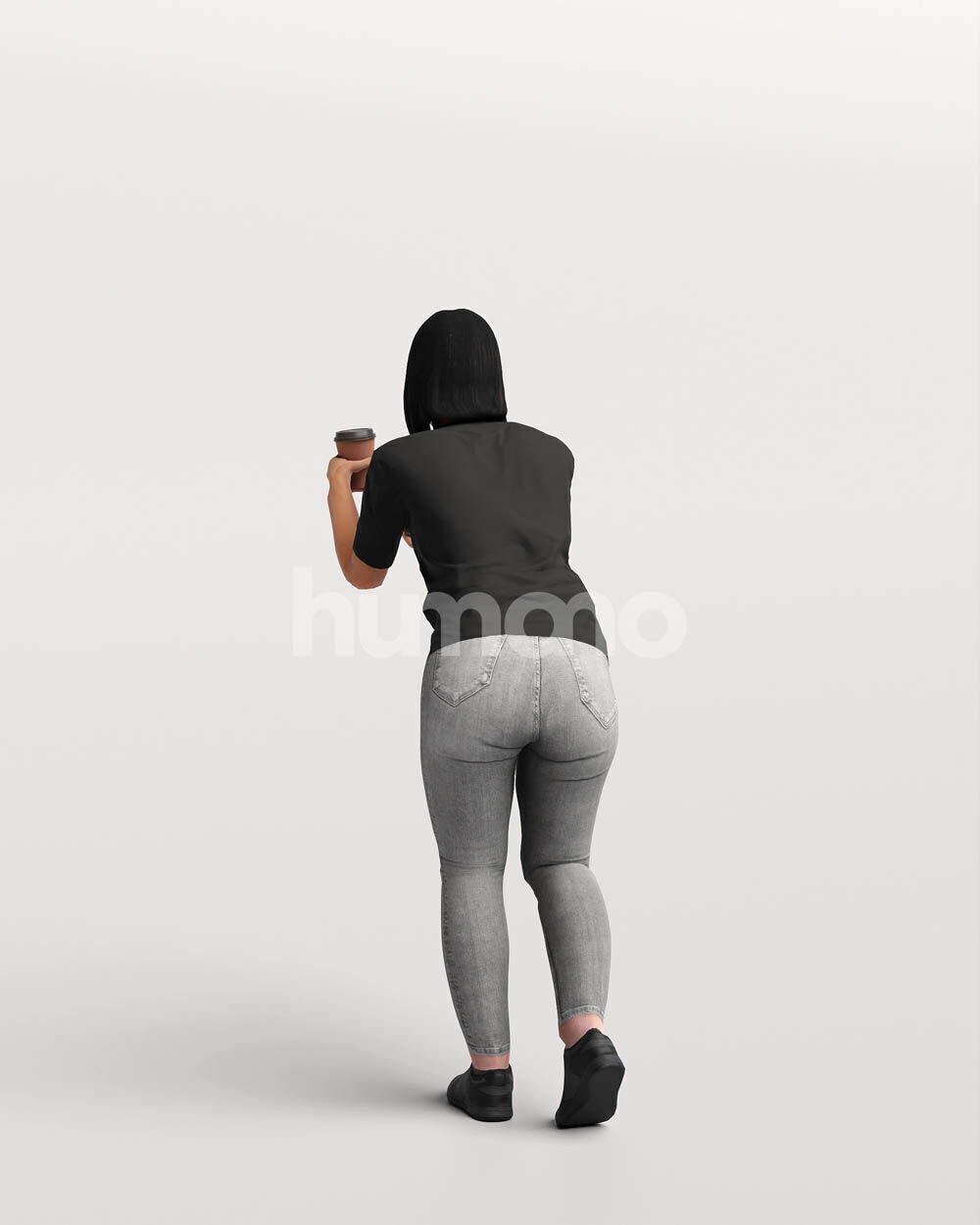 Humano Woman leaning on the railing -2501-048-3659 3D model_9