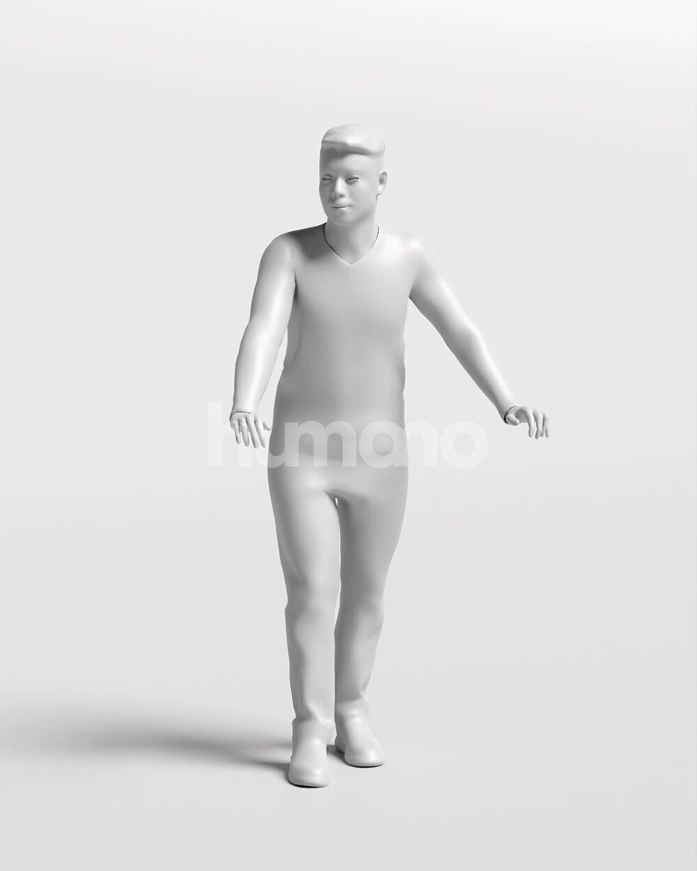 Humano Man leaning on the railing -2501-040-1824 3D model_3