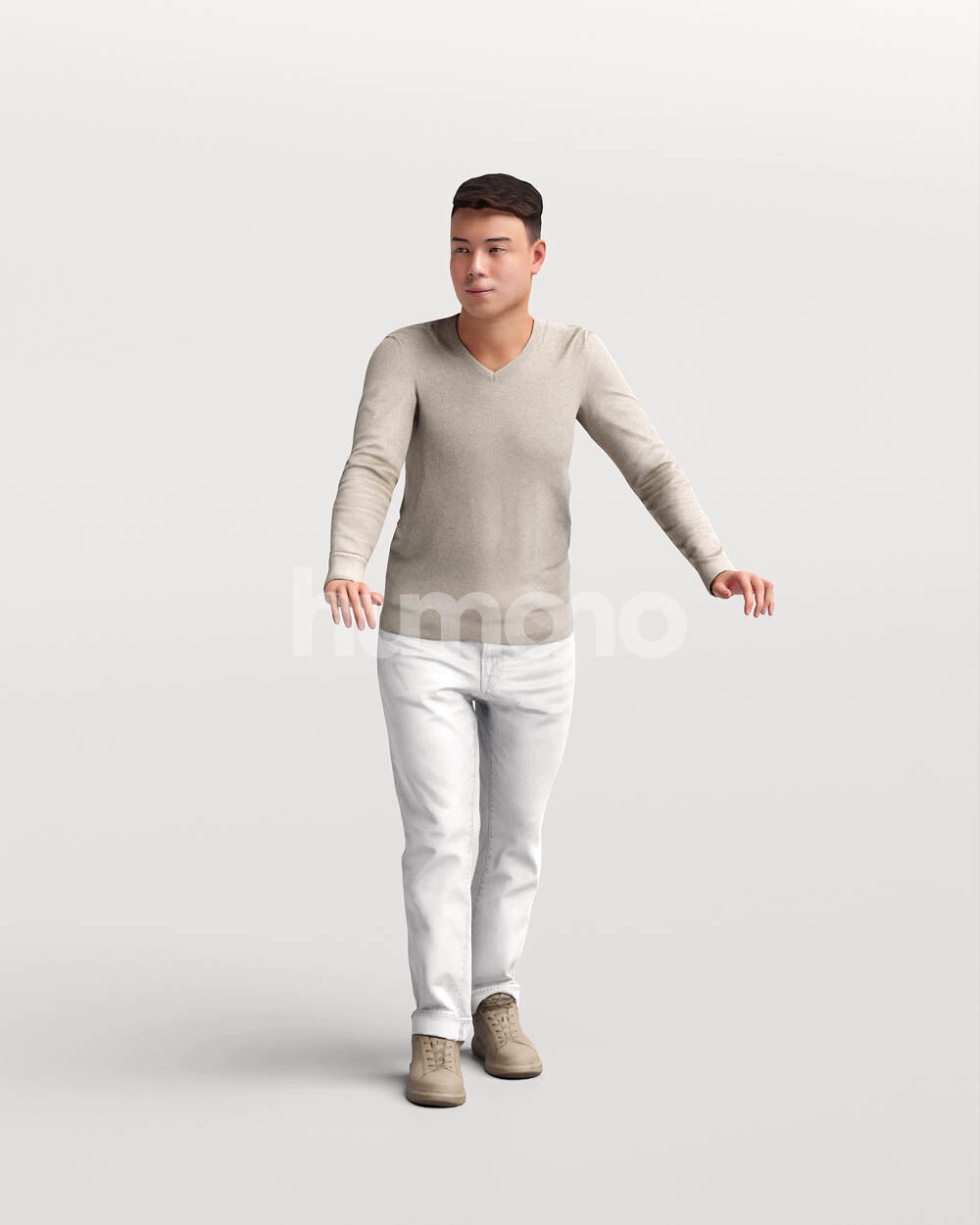Humano Man leaning on the railing -2501-040-1824 3D model_15