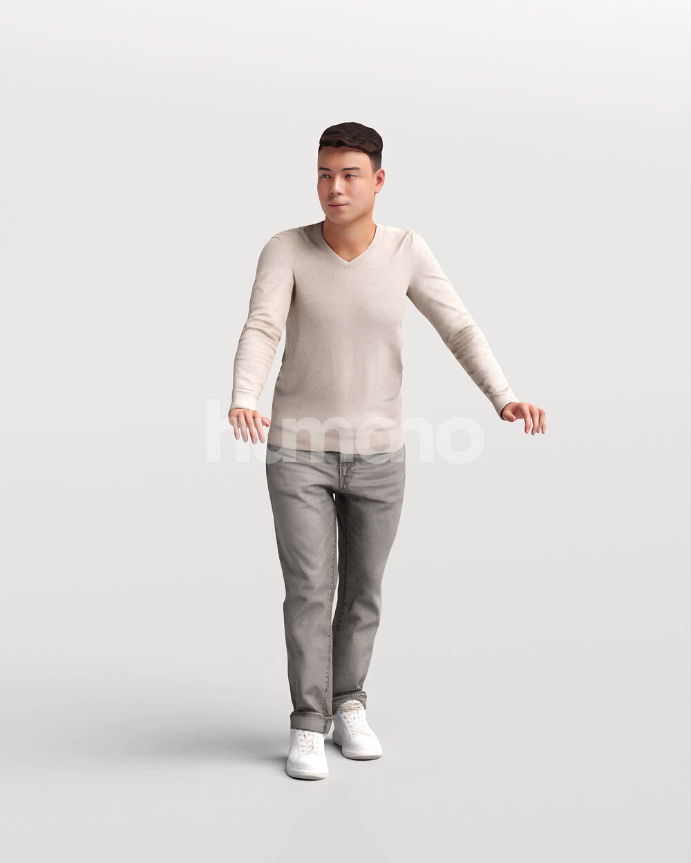 Humano Man leaning on the railing -2501-040-1824 3D model_14
