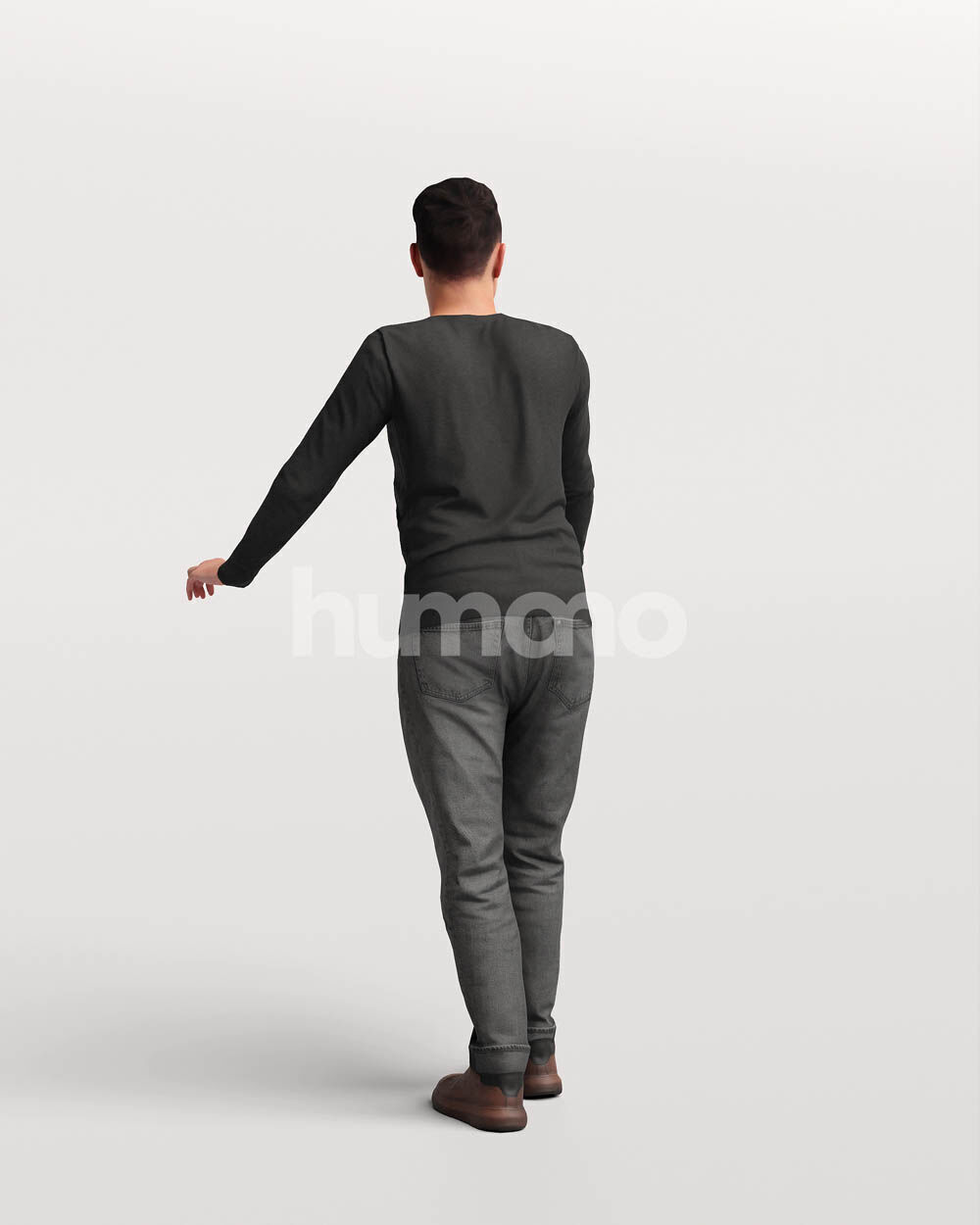 Humano Man leaning on the railing -2501-040-1824 3D model_9