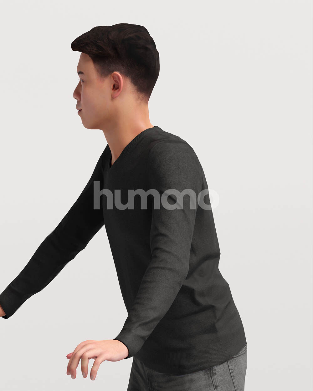 Humano Man leaning on the railing -2501-040-1824 3D model_11