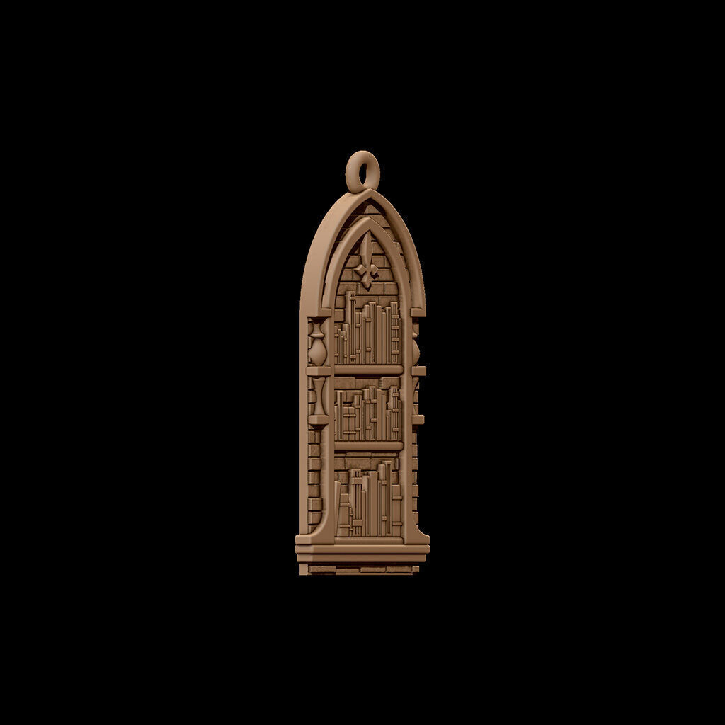 Pendant Monastery library 3D print model_8