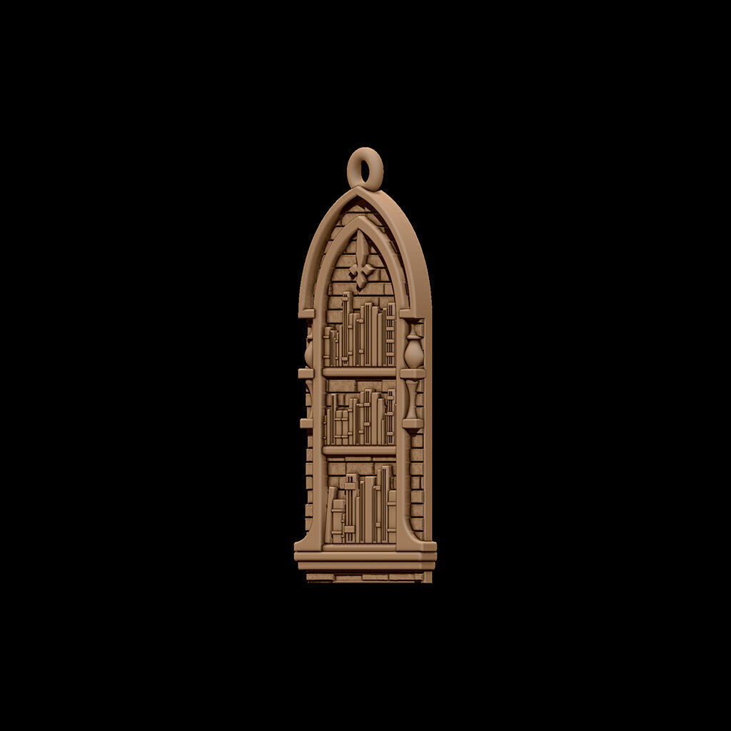 Pendant Monastery library 3D print model_2