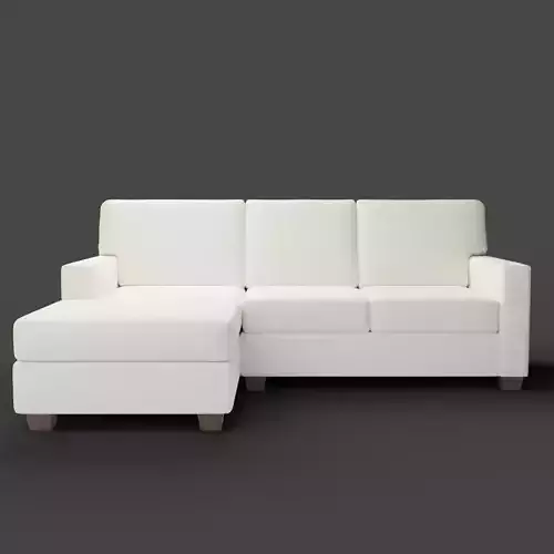 Square Arm Upholstered Right Arm Loveseat with Chaise Sectional