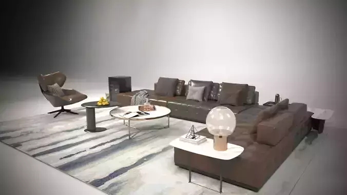 LEATHER LIVING ROOM SET