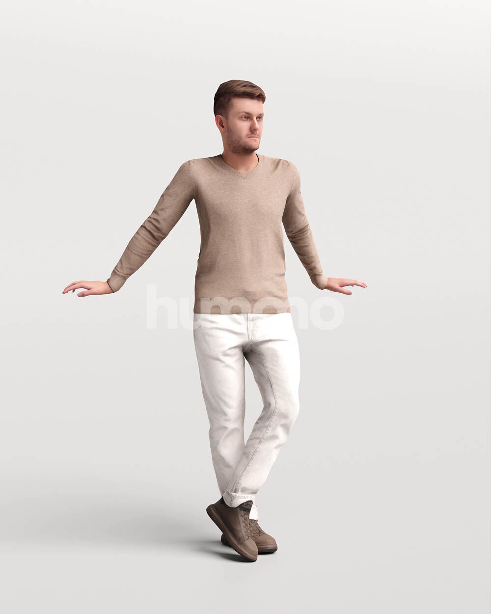 Humano Man leaning on the railing -2501-034-1822 3D model_15