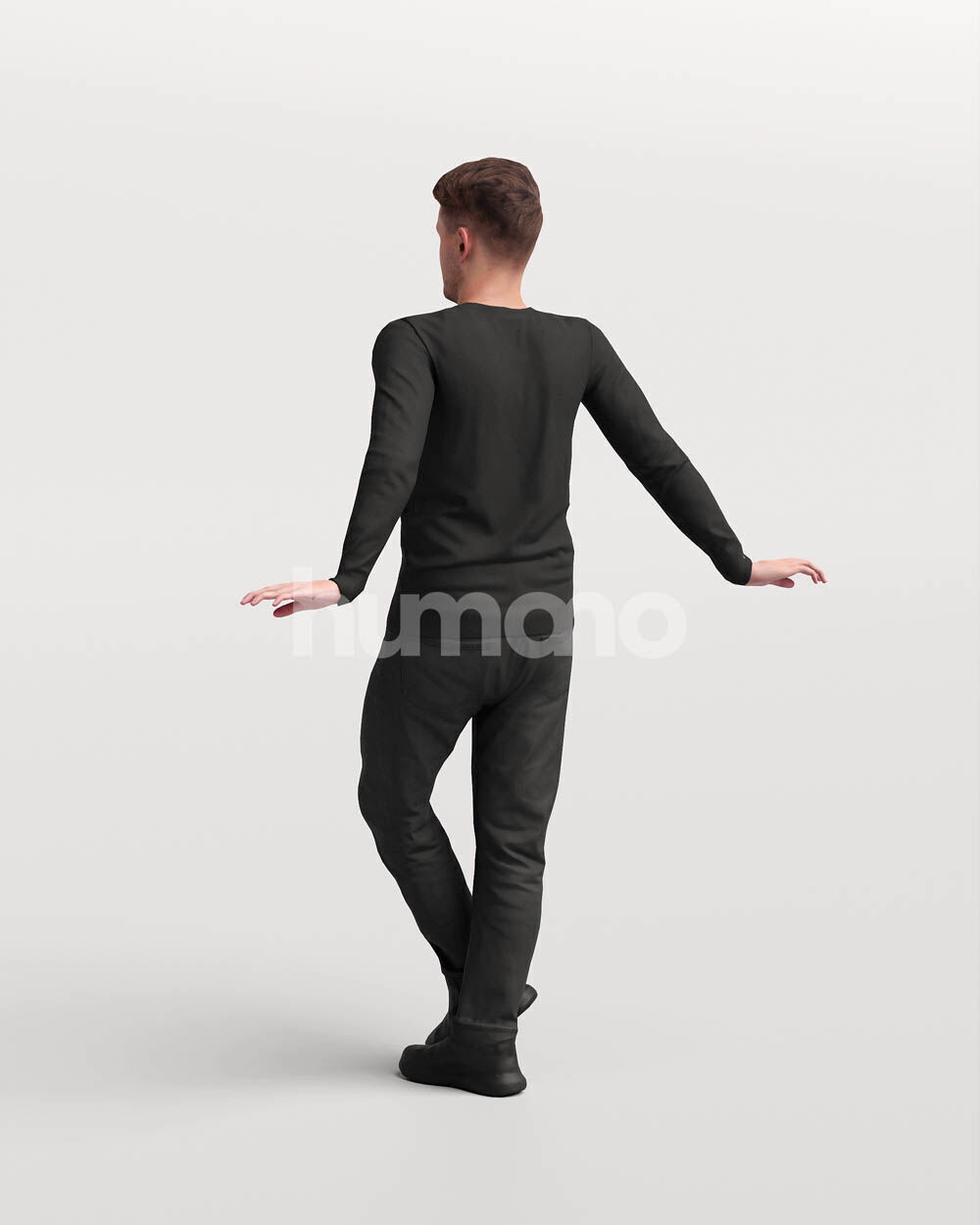 Humano Man leaning on the railing -2501-034-1822 3D model_9