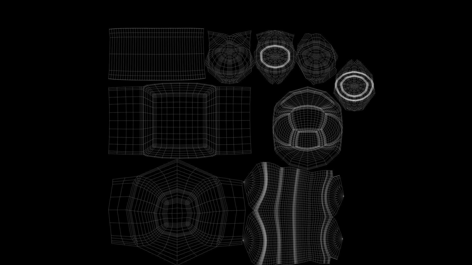 temple old pillar 3D model_7