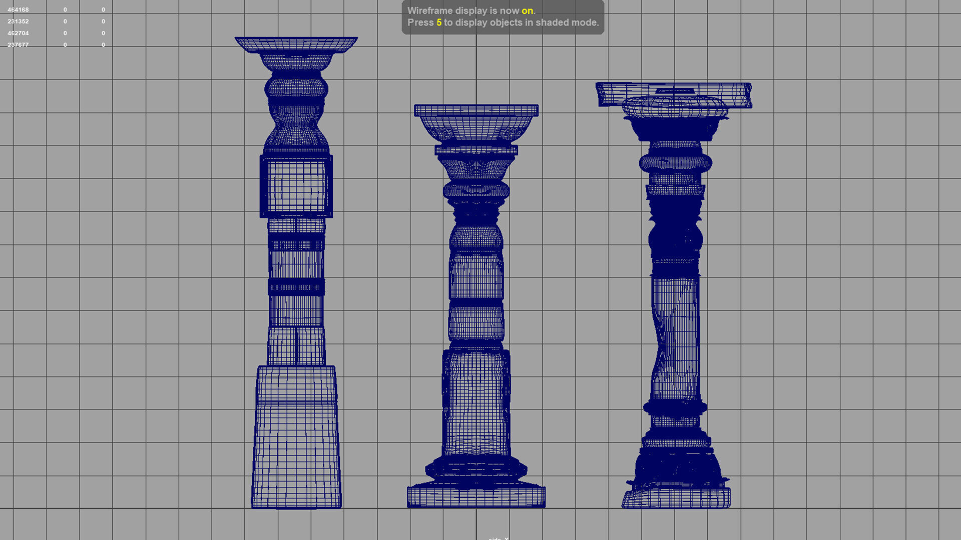 temple old pillar 3D model_10