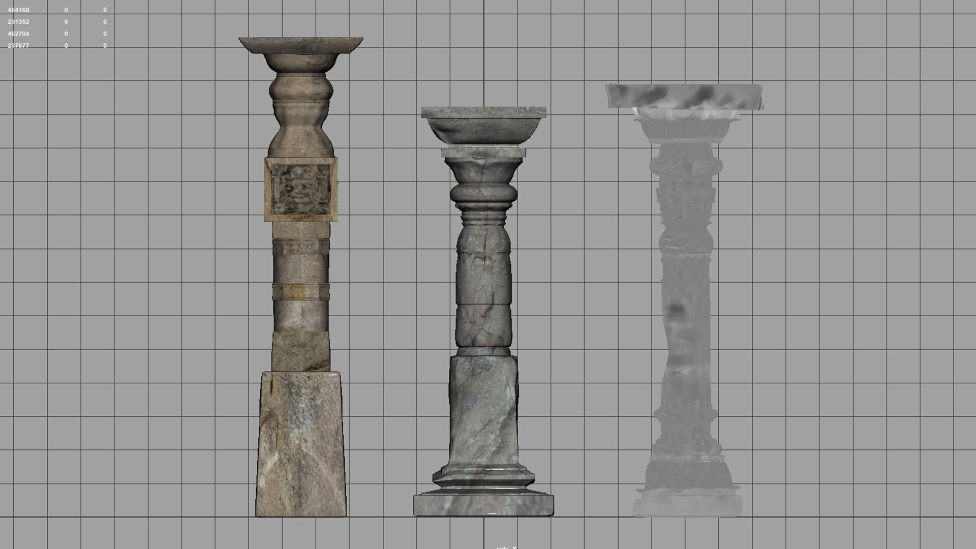 temple old pillar 3D model_8