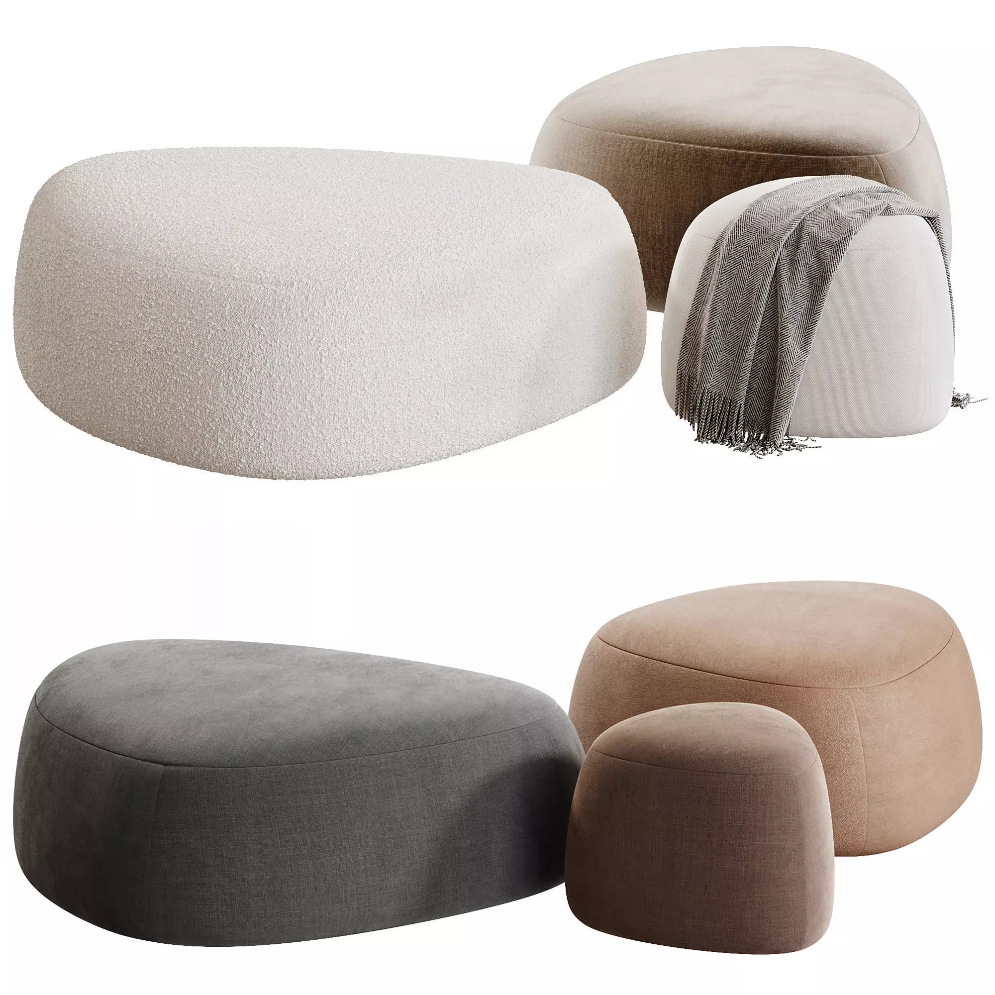 Pebble West Elm Low-poly 3D model_0