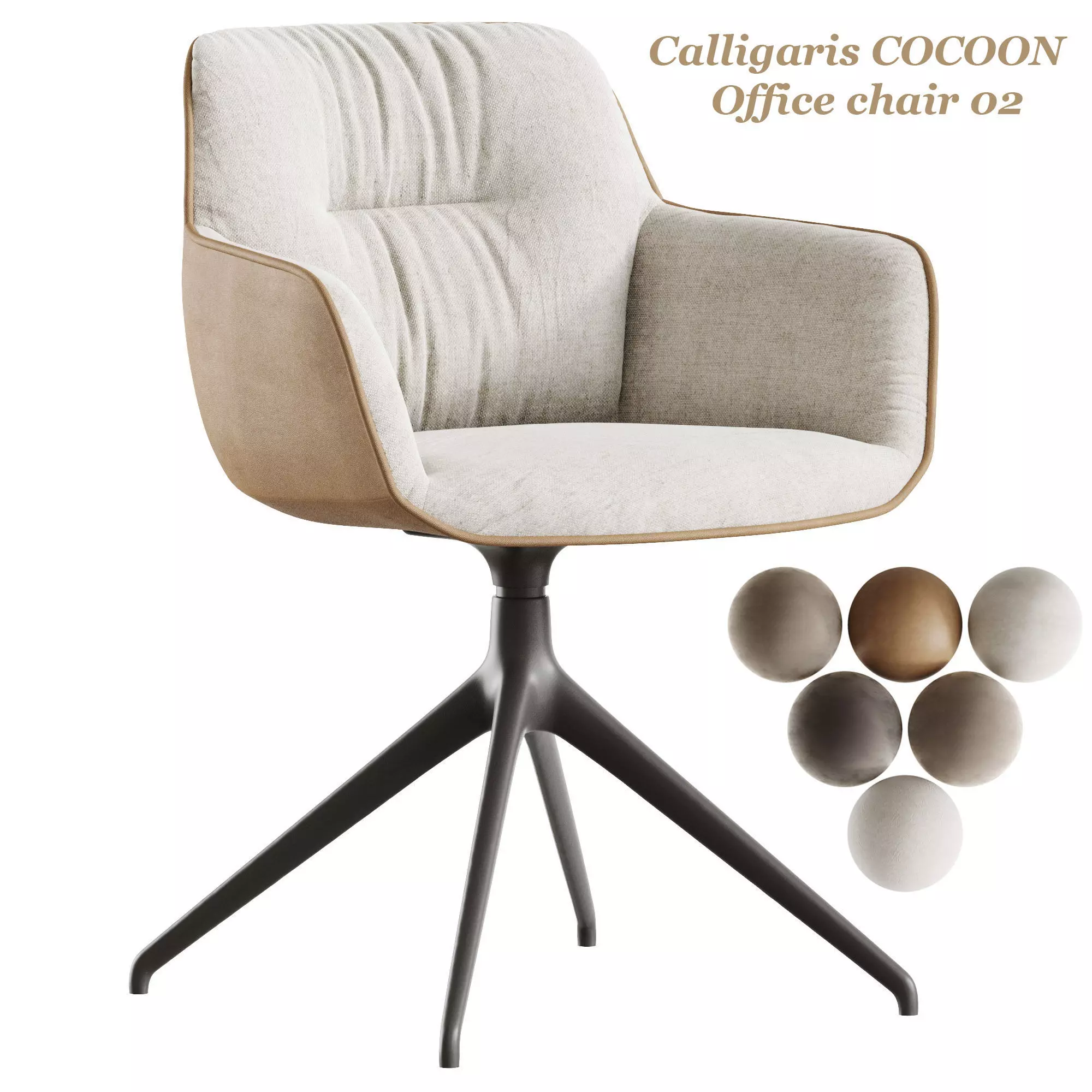 Calligaris COCOON Office chair 02 Low-poly 3D model