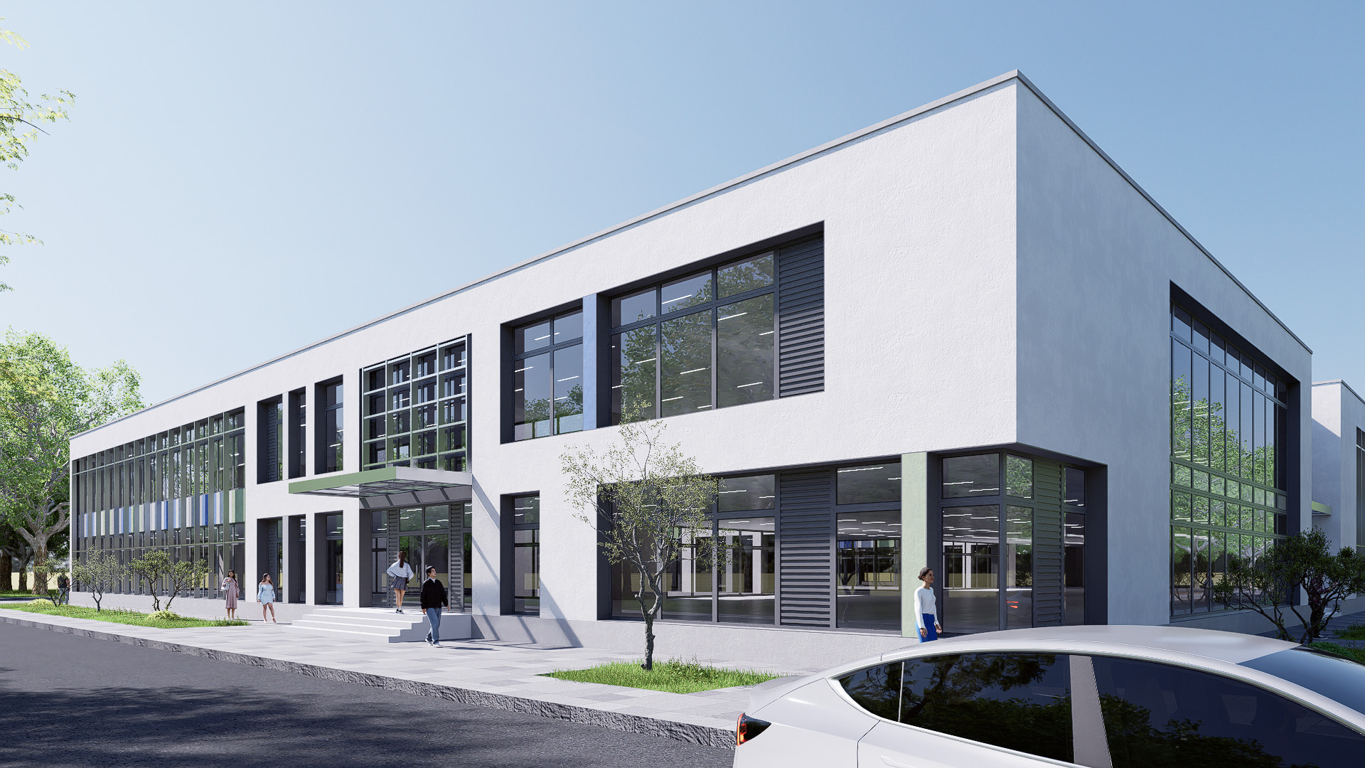 school Low-poly 3D model_9