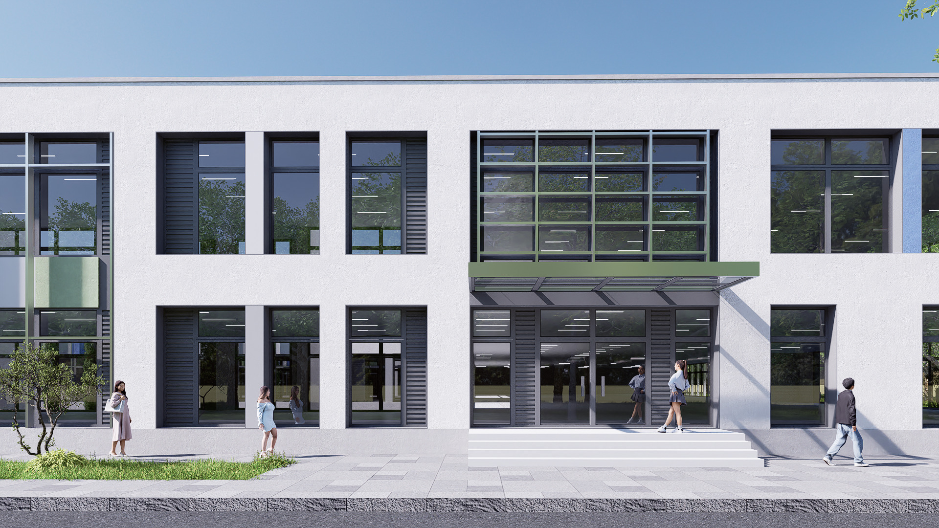 school Low-poly 3D model_10