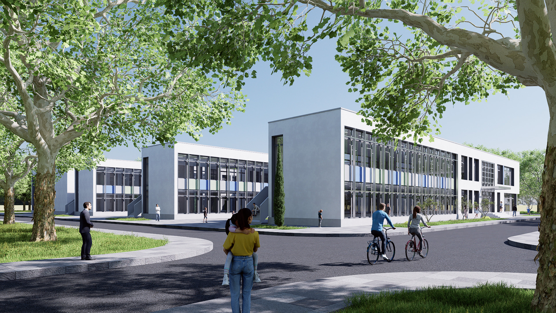 school Low-poly 3D model_11