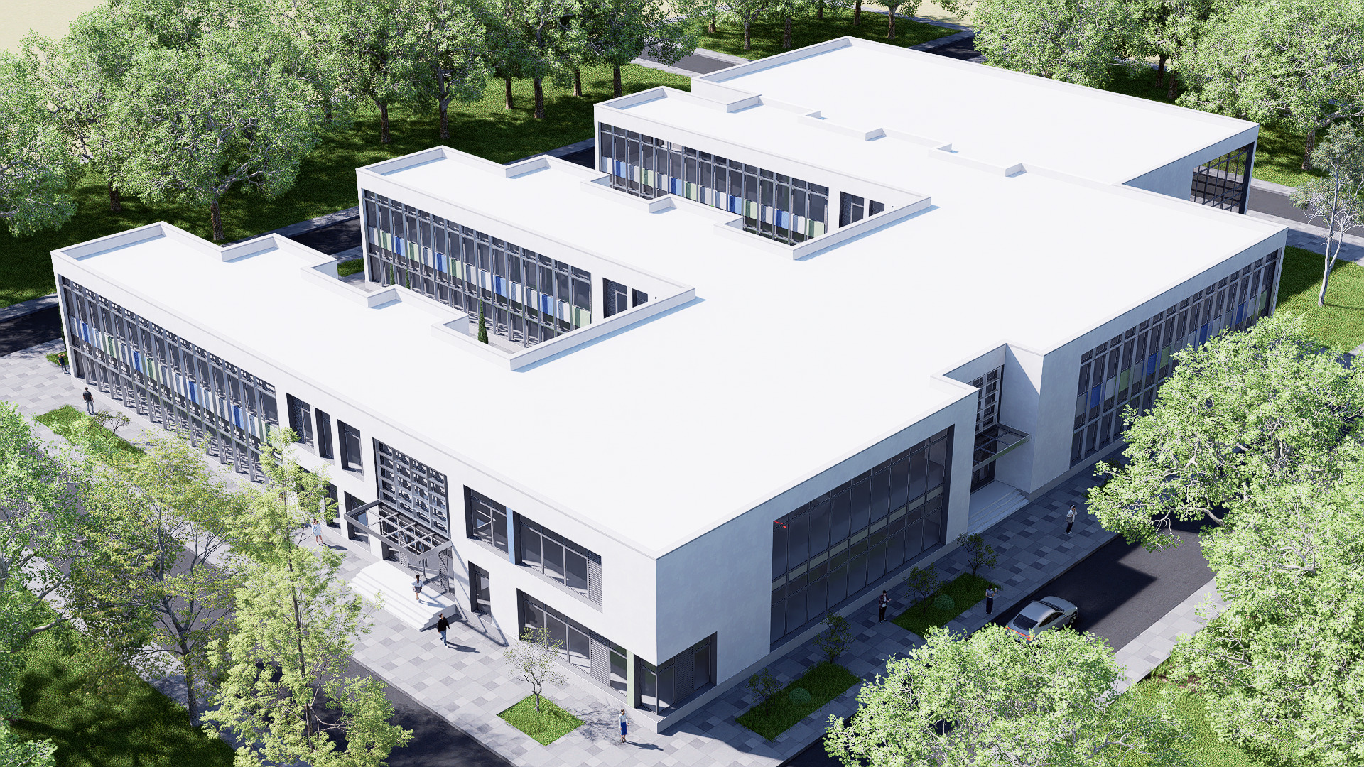 school Low-poly 3D model_6