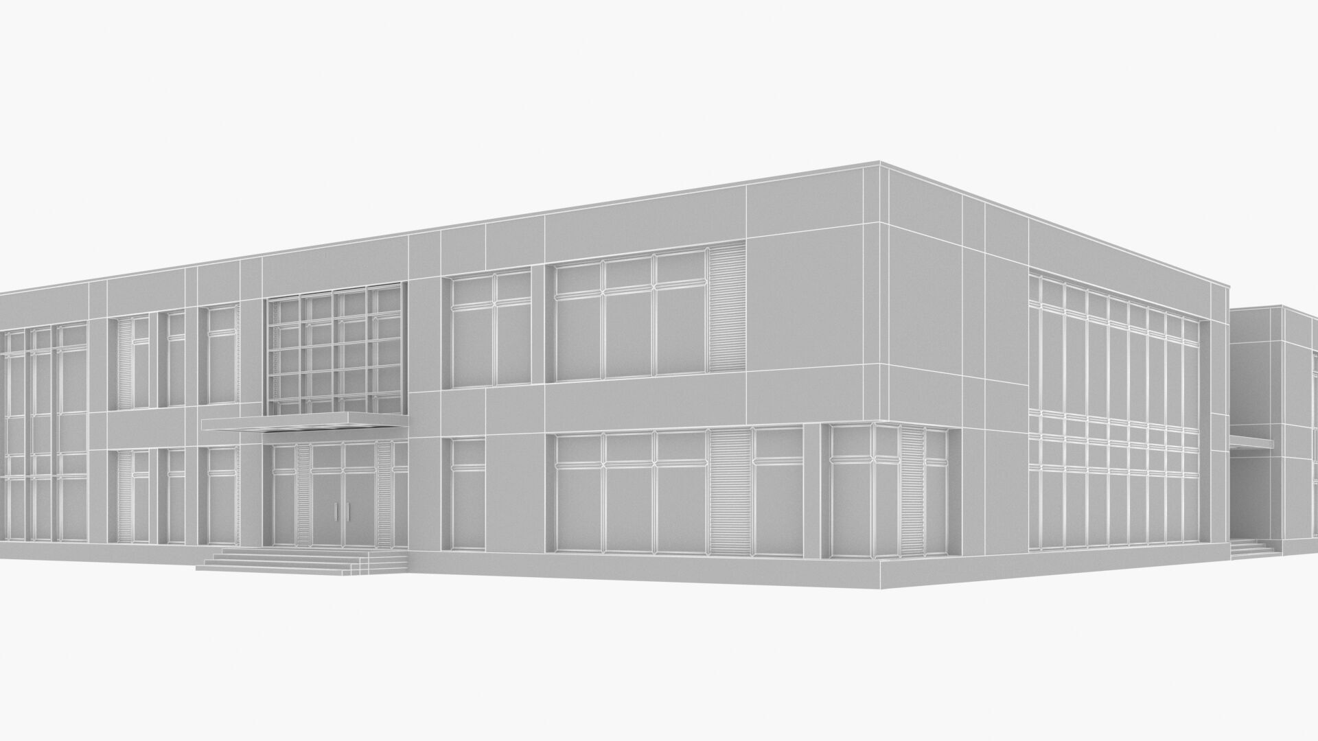 school Low-poly 3D model_18