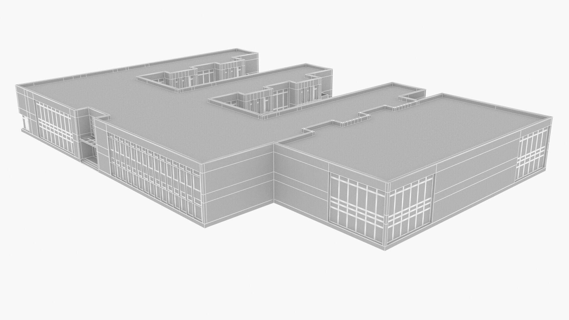 school Low-poly 3D model_15