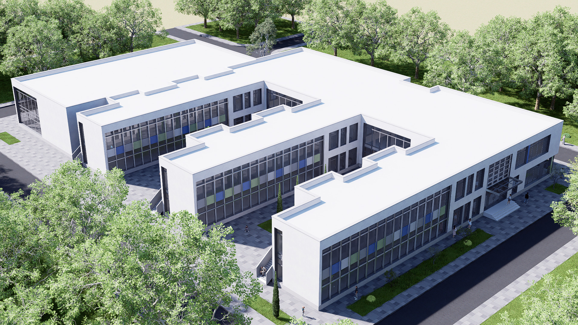 school Low-poly 3D model_7