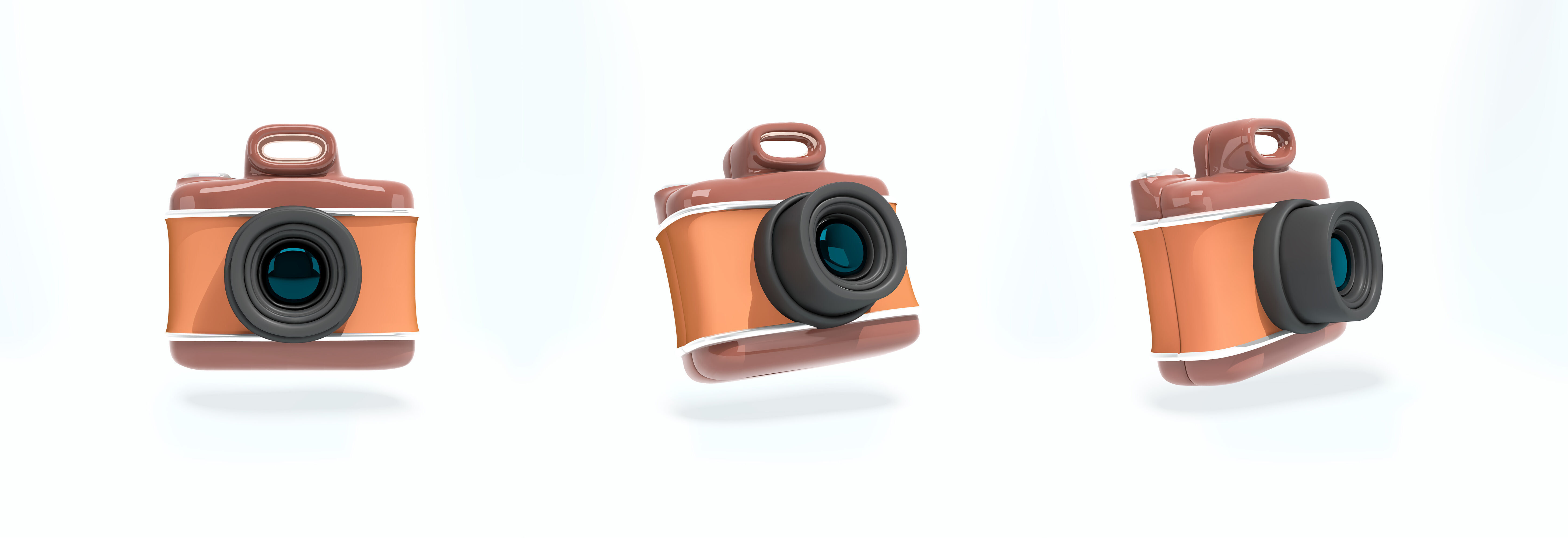 Camera cartoon 3d icon Low-poly 3D model_4