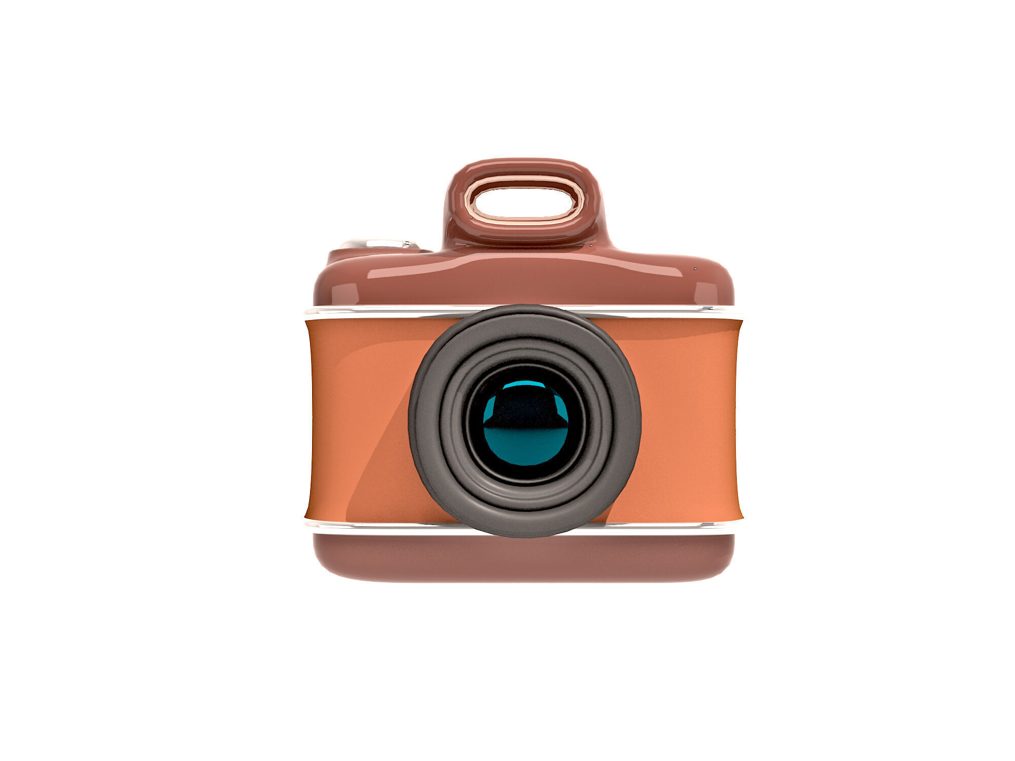 Camera cartoon 3d icon Low-poly 3D model_1