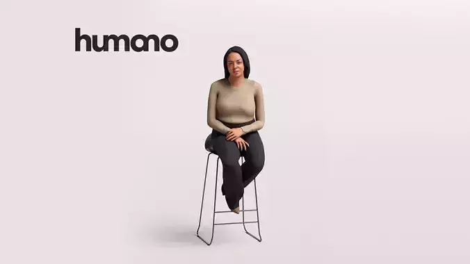 Humano Woman sitting on a stool -2502-080-4579