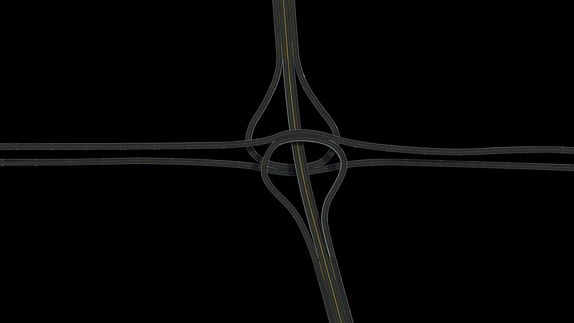 bridges road junction 3D model_9