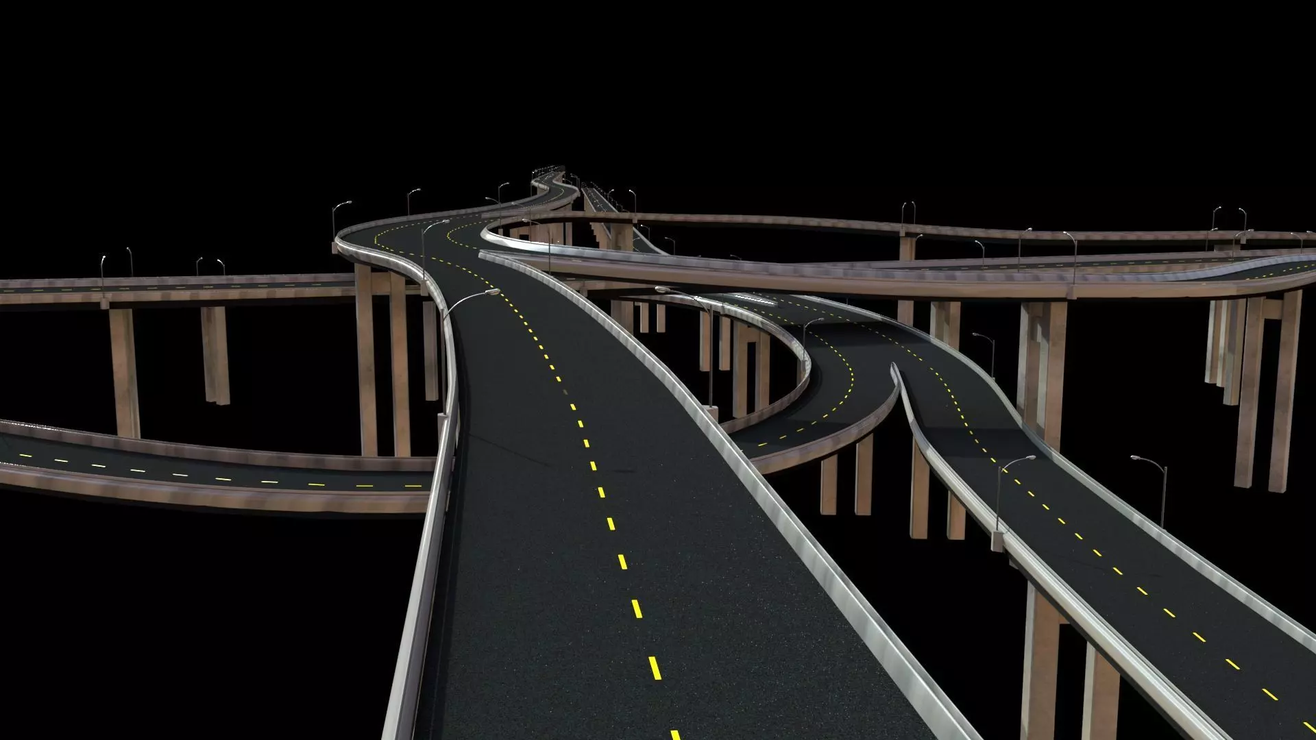 bridges road junction 3D model_0