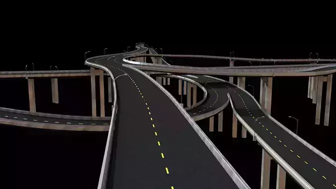 bridges road junction 3D model