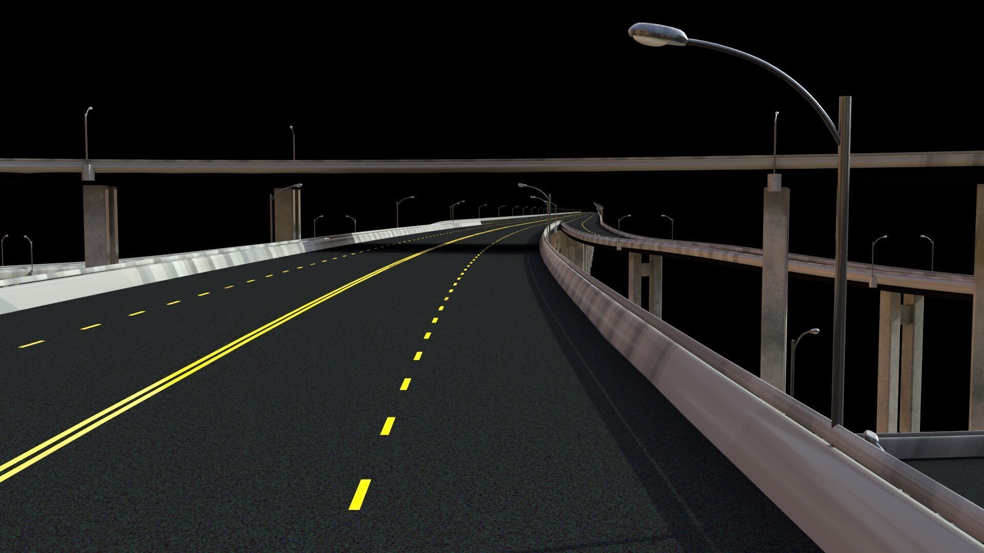 bridges road junction 3D model_7