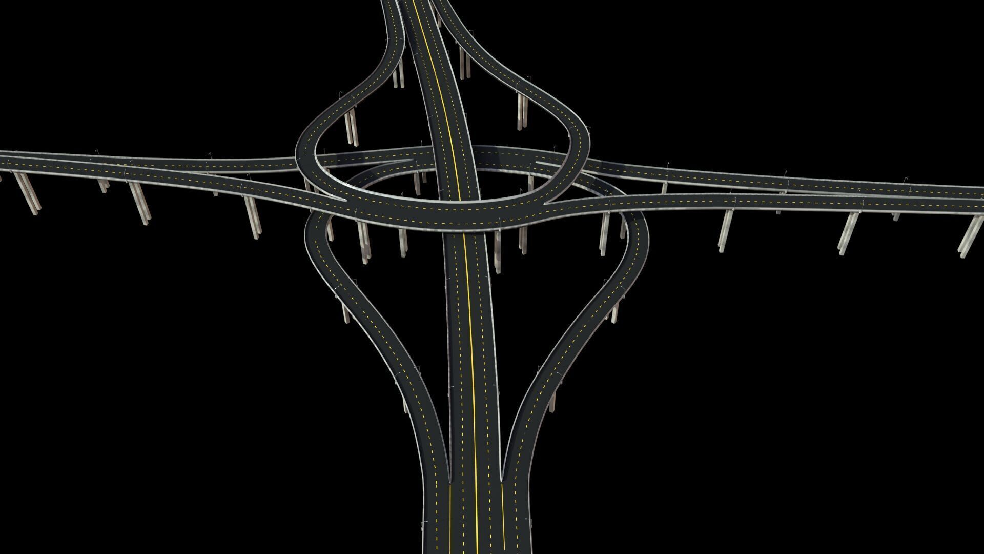 bridges road junction 3D model_1