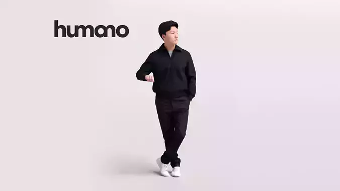 Humano Man standing and leaning on his elbow -2502-060-6322