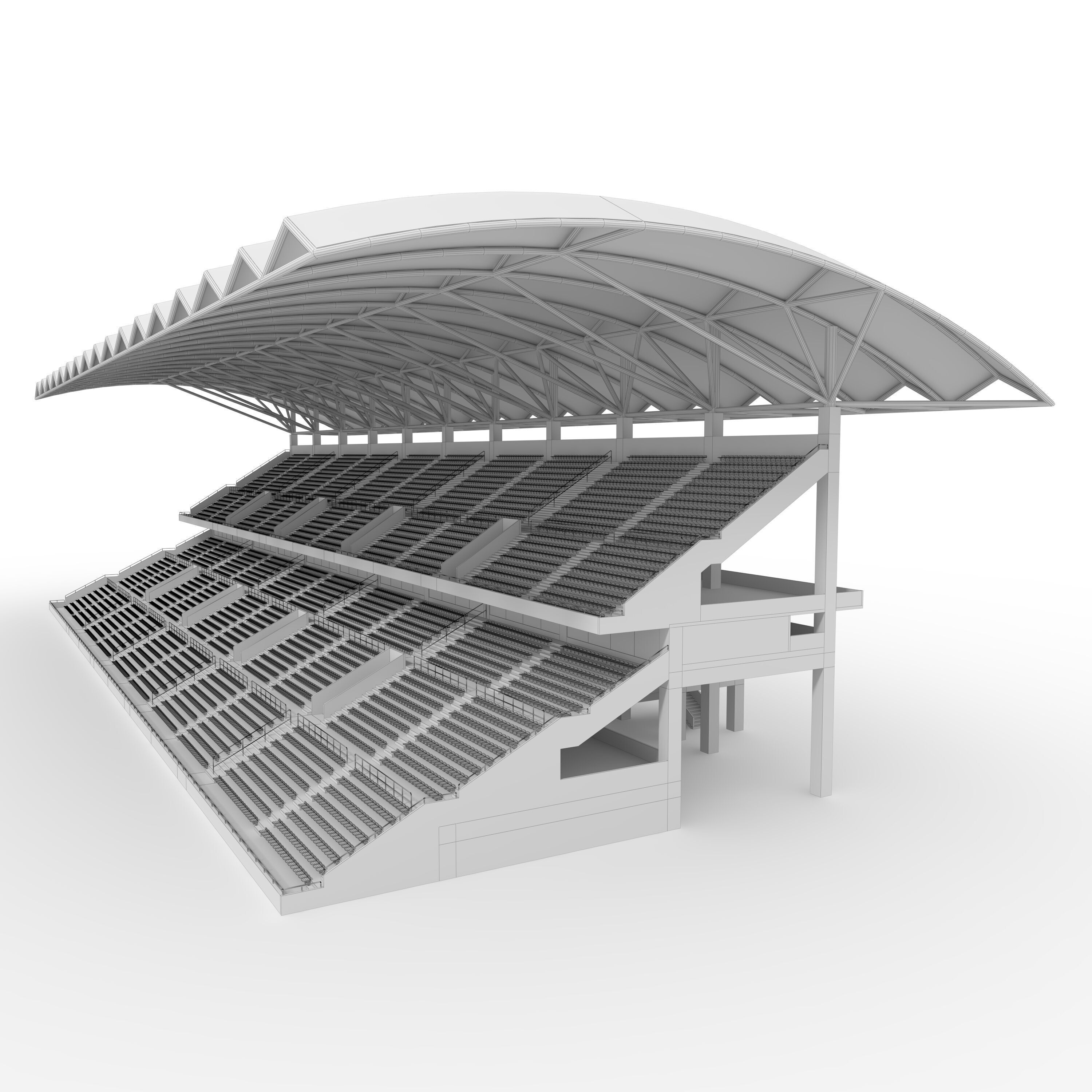 Stadium Tribune 04 3D model_7