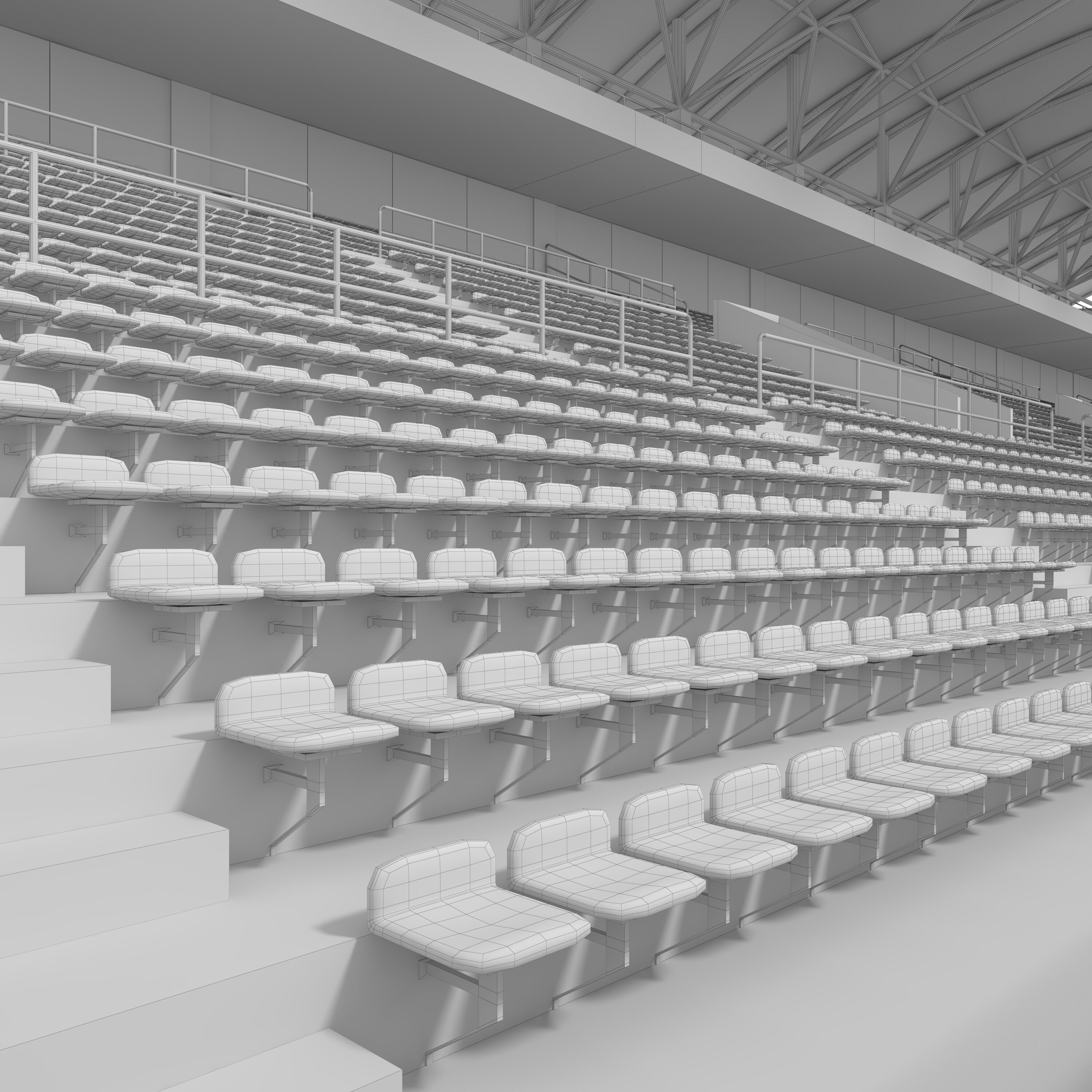 Stadium Tribune 04 3D model_3