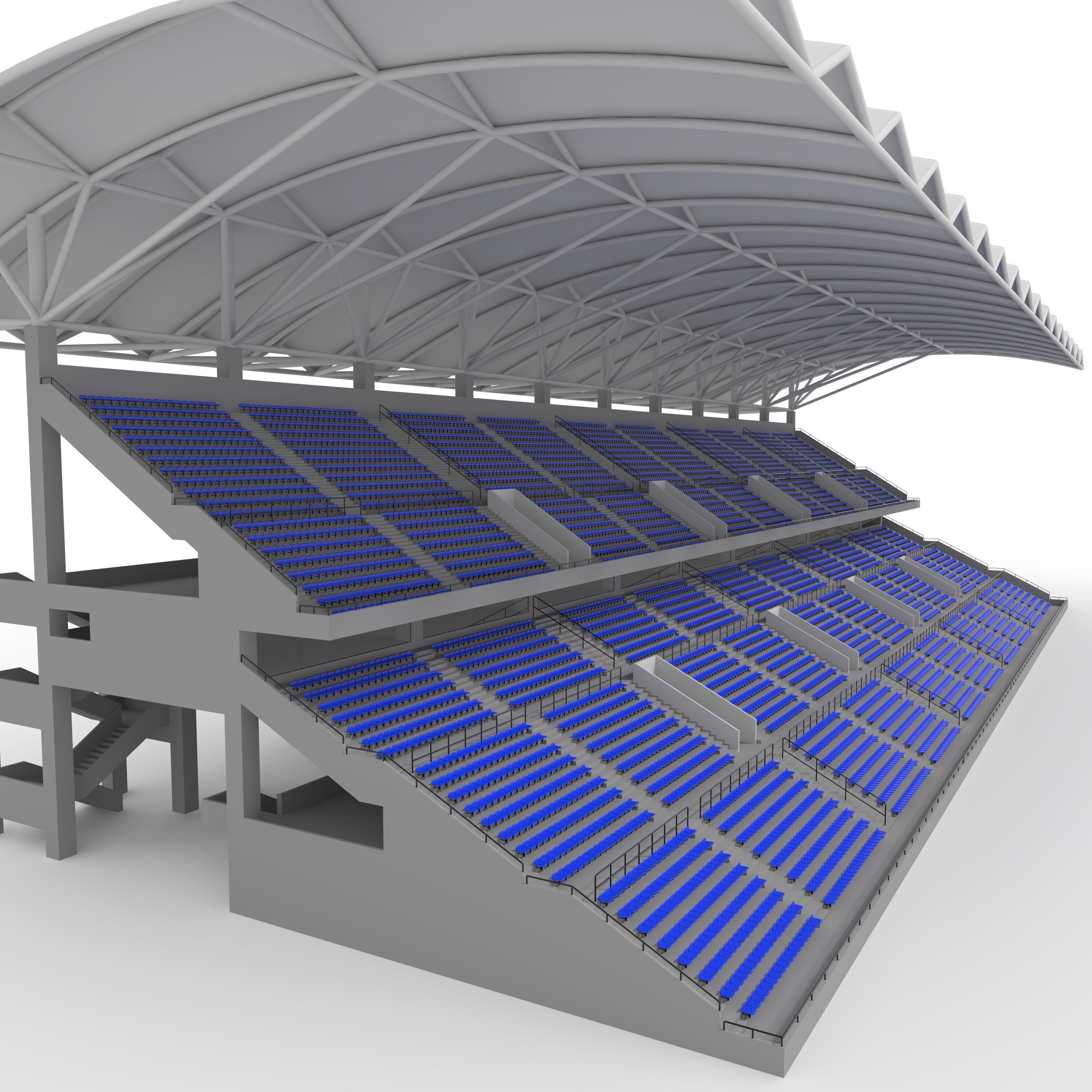 Stadium Tribune 04 3D model_14